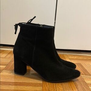 Black Suede Waterproof Ankle Boots
